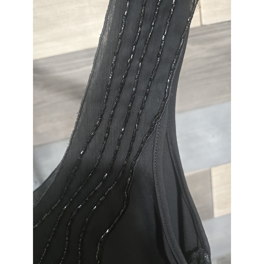 White House Black Market Black Sequence Dressy Sleeveless Tank Top Size Small... - Picture 4 of 7